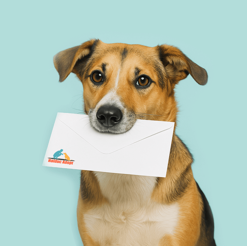 Illustration of a dog for contact